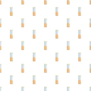 Repeating test tube pattern for science and medical design Stock Illustration