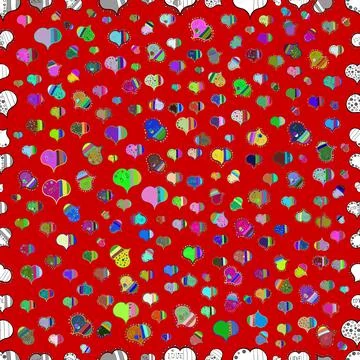 Repeating texture. Vector illustration. Cute green, red and blue colors elements Illustrazione stock