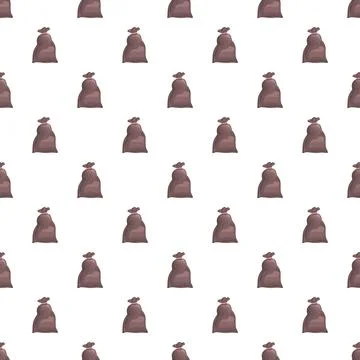 Repeating tied trash bags creating a seamless pattern Stock Illustration