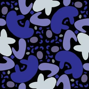 Repeating Tiled Blue Shapes Stock Illustration