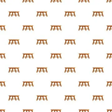 Repeating timber low stool pattern background Stock Illustration