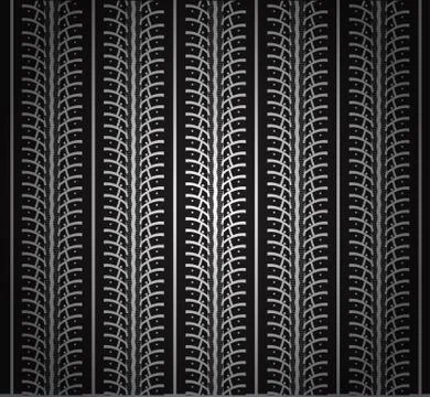 Repeating tire tracks Stock Illustration