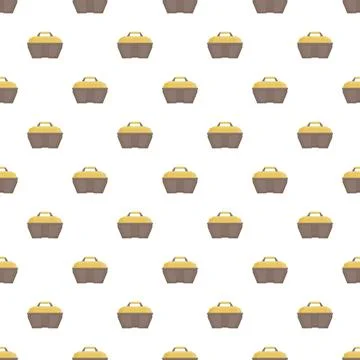 Repeating toolboxes creating a seamless background pattern design Stock Illustration