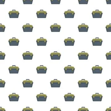 Repeating toolboxes creating seamless storage equipment pattern イラスト素材