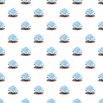 Repeating tornado pattern creating natural disaster backdrop Illustrazione stock