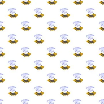 Repeating tornado vortex wind storm disaster pattern Stock Illustration