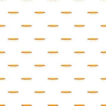 Repeating trampolines creating seamless background pattern design Stock Illustration