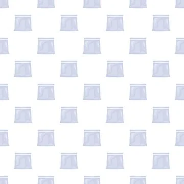 Repeating transparent plastic zip lock packaging bags pattern Stock Illustration