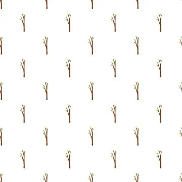 Repeating tree branch pattern showing spring growth concept Stock Illustration
