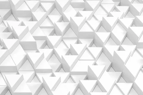 Repeating triangle cubes background, 3d rendering. Stock Illustration