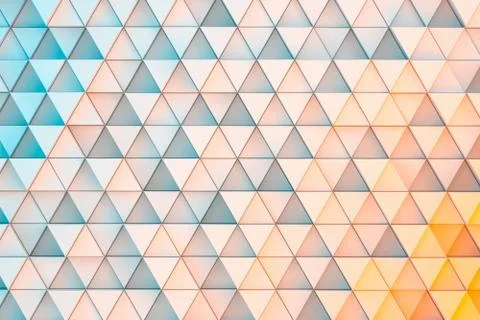 Repeating triangle cubes background, 3d rendering. Illustrazione stock