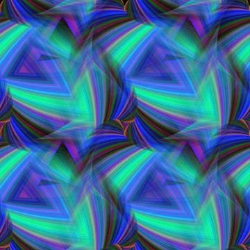 Repeating triangular fractal pattern of cold colors 스톡 일러스트