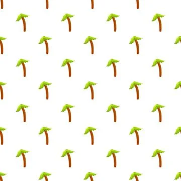 Repeating tropical palm tree seamless vector pattern Stock Illustration