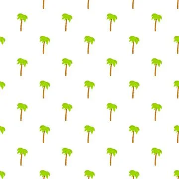 Repeating tropical palm trees creating seamless pattern Stock Illustration