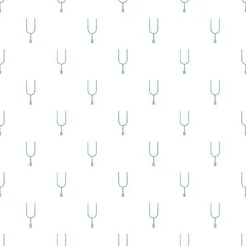 Repeating tuning fork pattern for musical background design Stock Illustration
