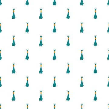 Repeating turquoise tassel pattern creating seamless textile background Stock Illustration