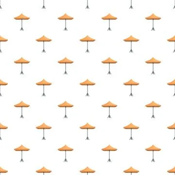 Repeating umbrella pattern creating a decorative summer background イラスト素材