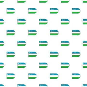 Repeating uzbekistan flag pattern symbolizing national identity Stock Illustration