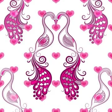 Repeating valentine pattern Stock Illustration