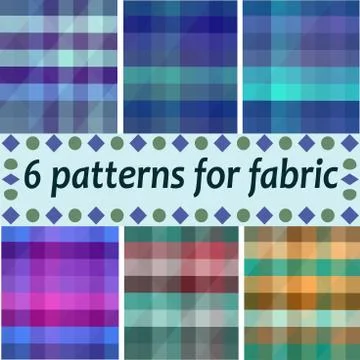 Repeating vector argyle patterns in soft browns and light blue. Stock Illustration