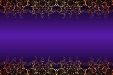 Repeating vector curl borders Stock Illustration