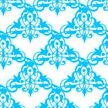 Repeating vector  damask pattern Stock Illustration