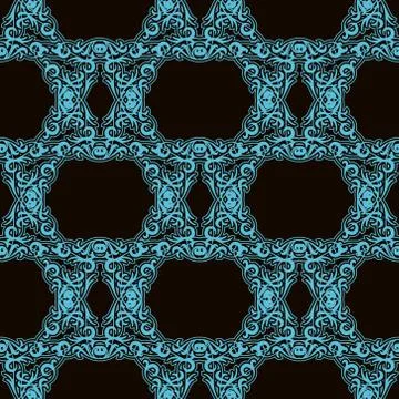 Repeating vector  damask pattern Stock Illustration