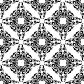 Repeating vector  damask pattern Illustrazione stock