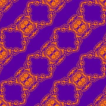 Repeating vector  damask pattern Stock Illustration