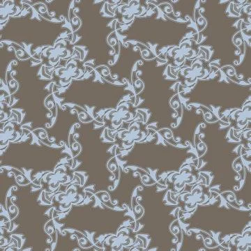 Repeating vector  damask pattern Stock Illustration