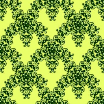Repeating vector  damask pattern Stock Illustration