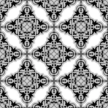 Repeating vector  damask pattern Stock Illustration