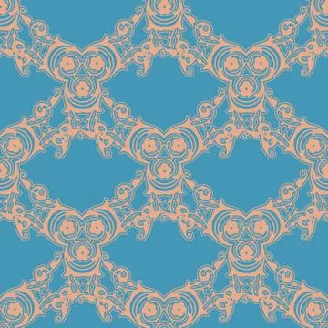 Repeating vector  damask pattern Stock Illustration