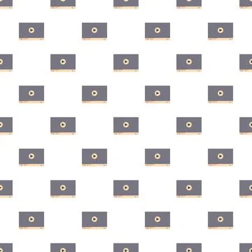 Repeating video player interface pattern for streaming Stock Illustration