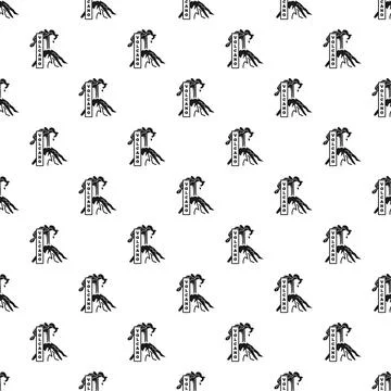 Repeating volcano eruption drawing seamless pattern background Stock Illustration