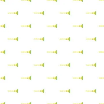 Repeating vuvuzela horns creating a seamless pattern background Stock Illustration