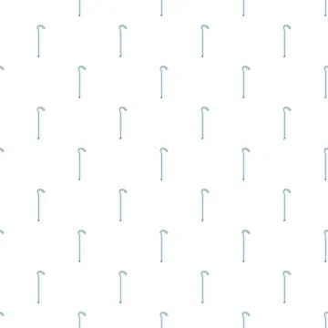 Repeating walking stick pattern offering continuous mobility support Stock Illustration