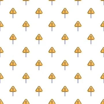 Repeating warning signs creating a seamless pattern Illustrazione stock