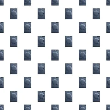 Repeating washing machine pattern for laundry background design Illustrazione stock