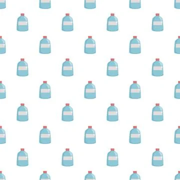 Repeating water bottles graphic seamless pattern design Stock Illustration
