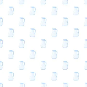 Repeating water pitchers creating seamless beverage pattern Stock Illustration