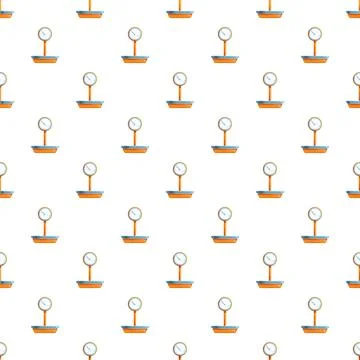 Repeating weight scale pattern on white background 스톡 일러스트