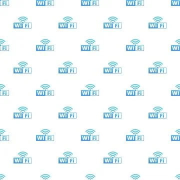 Repeating wi fi signal pattern representing wireless connectivity Stock Illustration