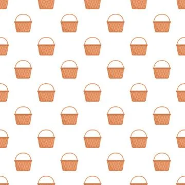 Repeating wicker basket pattern creating a seamless background Stock Illustration