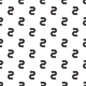Repeating winding road making number two pattern Stock Illustration