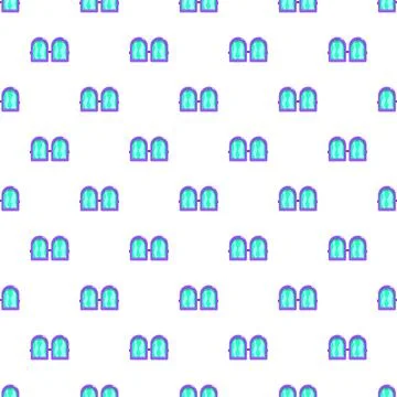 Repeating window elements creating a seamless background design Stock Illustration