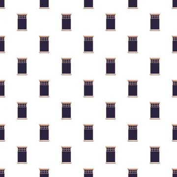 Repeating window pattern creating architectural background Stock Illustration