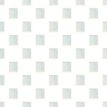 Repeating windows creating a seamless architectural pattern background Ilustração Stock