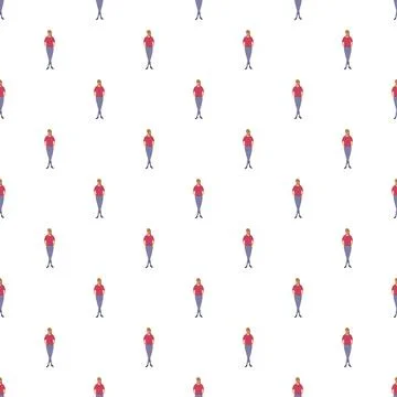 Repeating woman pattern creating a seamless background design 스톡 일러스트