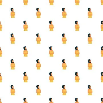 Repeating woman pattern creating seamless texture design Illustrazione stock